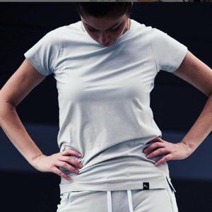 NWT ROKWOLF LOUNGE TEE LUNAR ROCK PIMA COTTON/MODAL/SPANDEX WORKOUT WEAR LARGE